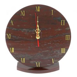 Часы настольные из яшмы 23х7х25 см — 