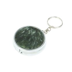 Пепельница карманная камень серафинит 5х5,5х2 см — 