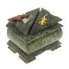 Шкатулка "Оригинал" из змеевика 11,5х8,5х8,5 см фото 1 — 