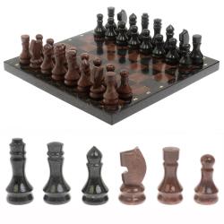 Шахматы &quot; Традиционные&quot; змеевик, лемезит 40х40 см — 