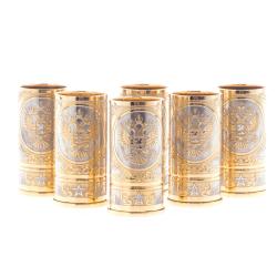 Набор стопок гильз &quot;Герб России&quot; 6 шт 40 мл в подарочном ящике Златоуст — 