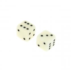 Кубики зарики 1 см белые 2 шт — 