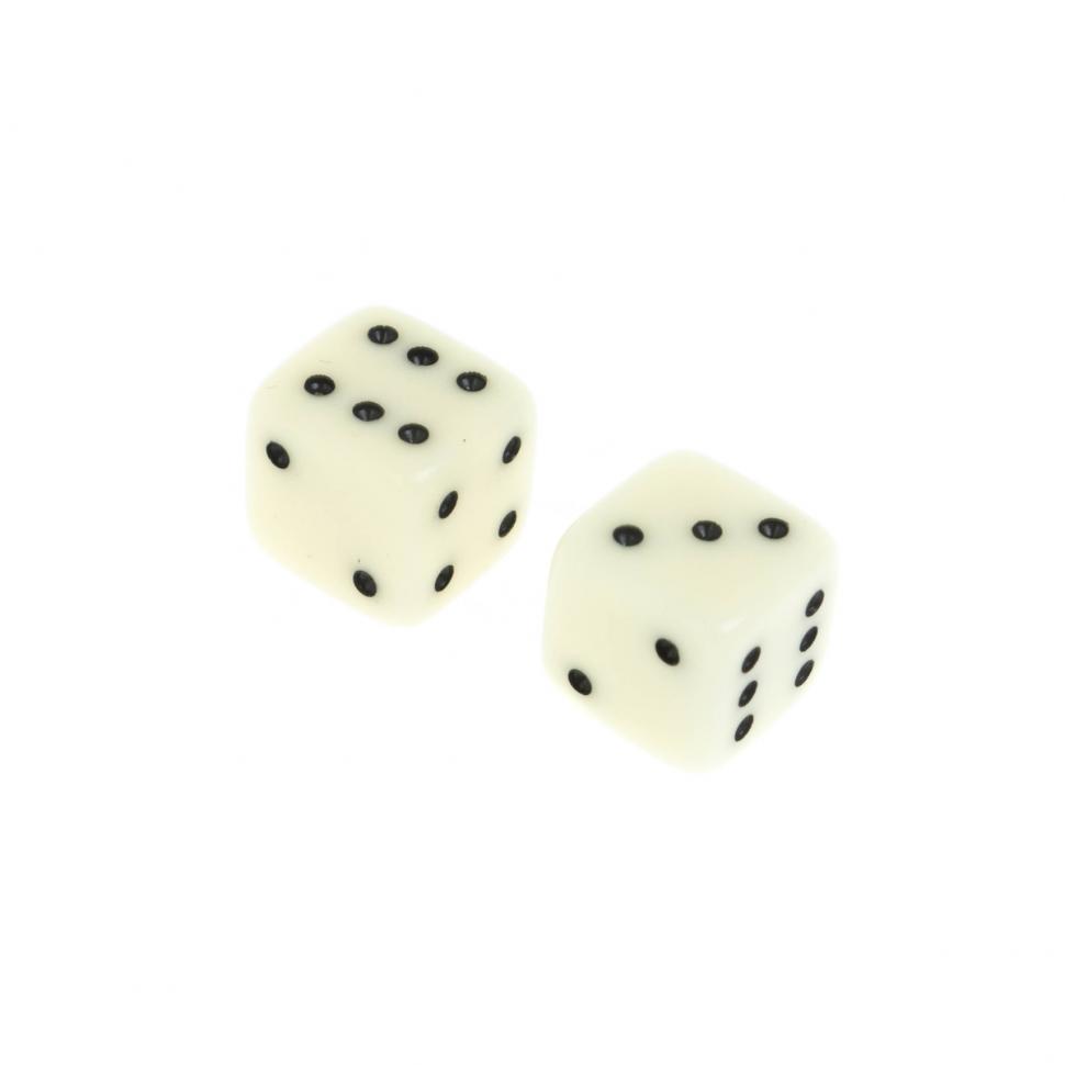 Кубики зарики 1 см белые 2 шт фото 1 — 