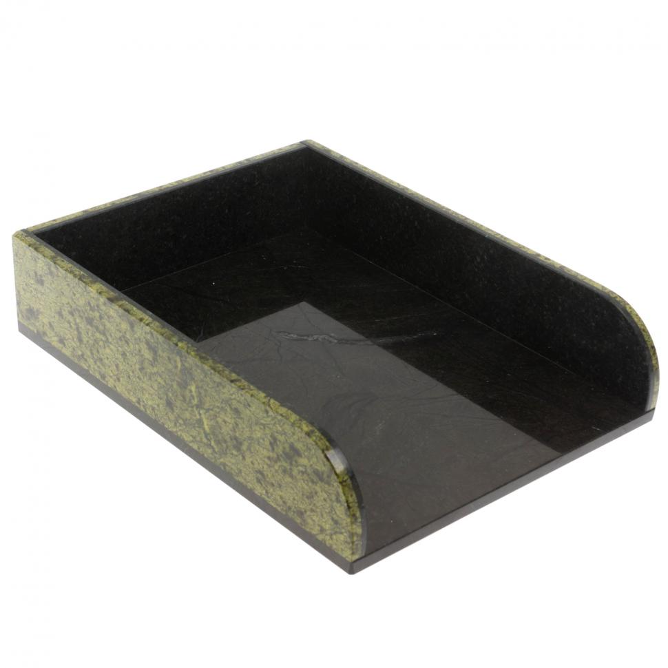 Лоток для бумаг А4 змеевик светлый фото 1 — 