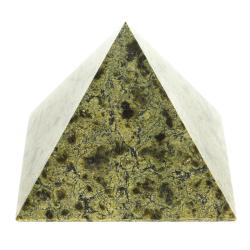 Пирамида 8,5х8,5х7,5 см камень змеевик — 