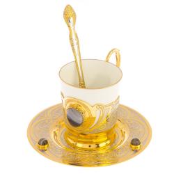 Кофейный набор &quot;Агат&quot; из серого агата 80 мл Златоуст — 