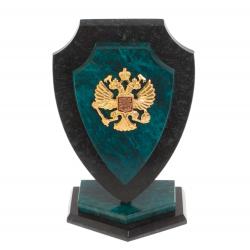 Сувенир &quot;Щит с гербом России&quot; камень змеевик 11х7х16 см — 