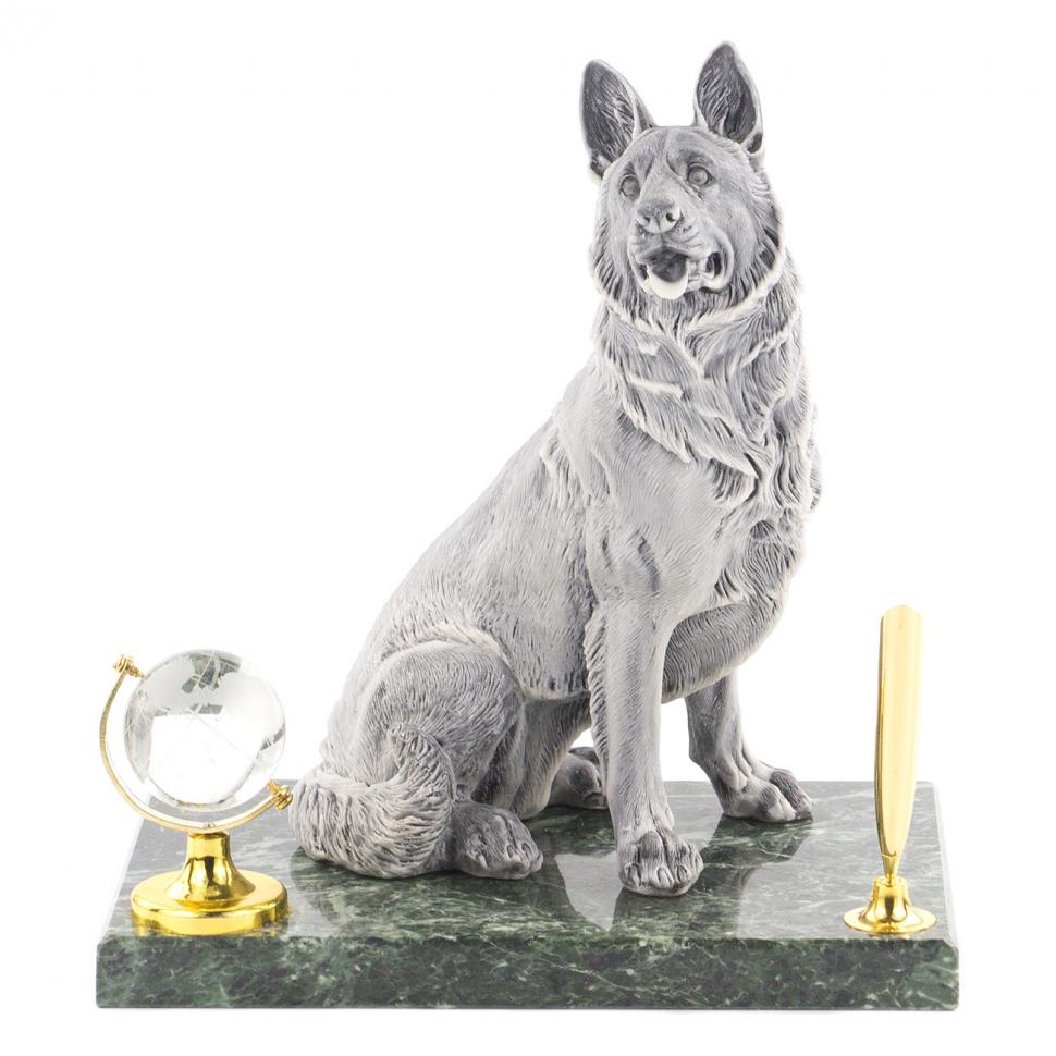 Подставка под ручку "Овчарка" змеевик мрамолит фото 1 — 