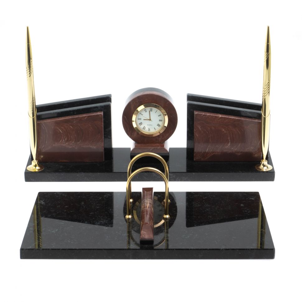 Письменный набор "Фаворит" из камня лемезит фото 1 — 