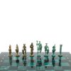 Шахматы "Римляне против Галлов" фигуры бронза / патина 36х36 см змеевик фото 5 — 