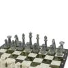 Шахматы "Стаунтон" доска 40х40 см мрамор / змеевик фото 3 — 