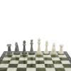 Шахматы "Стаунтон" доска 40х40 см мрамор / змеевик фото 5 — 
