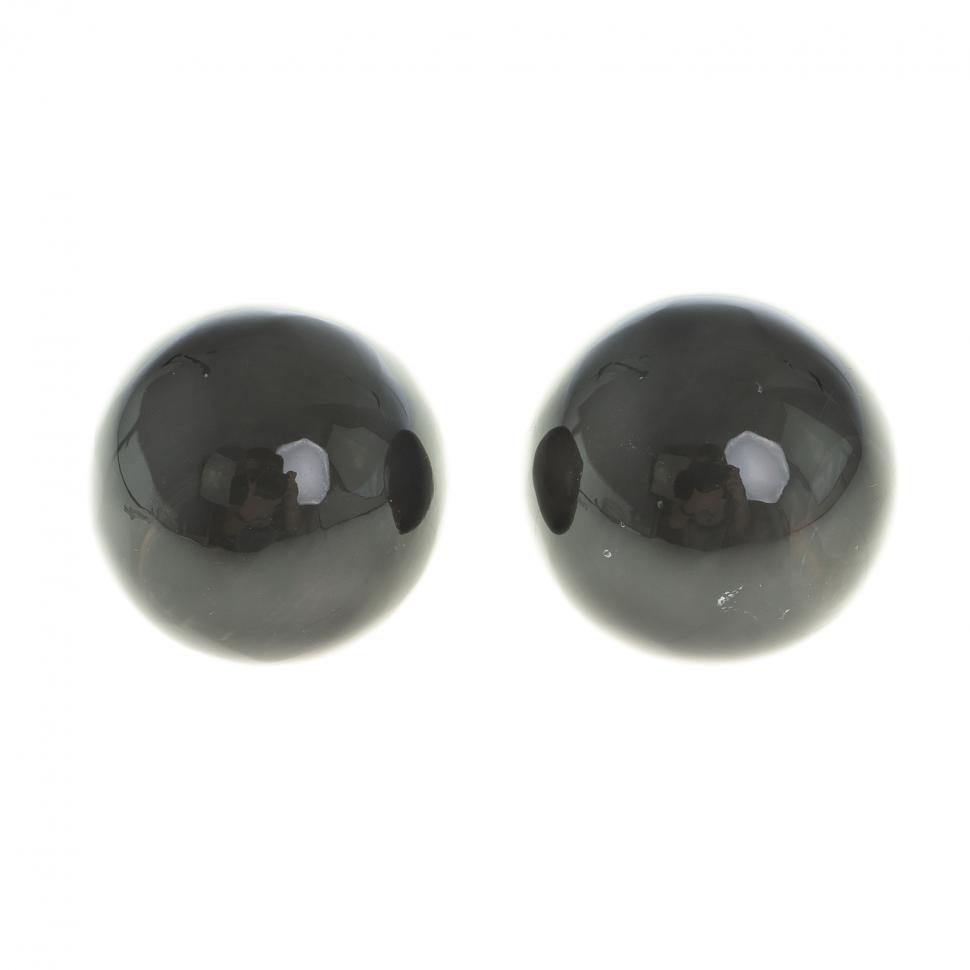 Шары массажные 3,1-3,5 см из черного обсидиана пара фото 1 — 