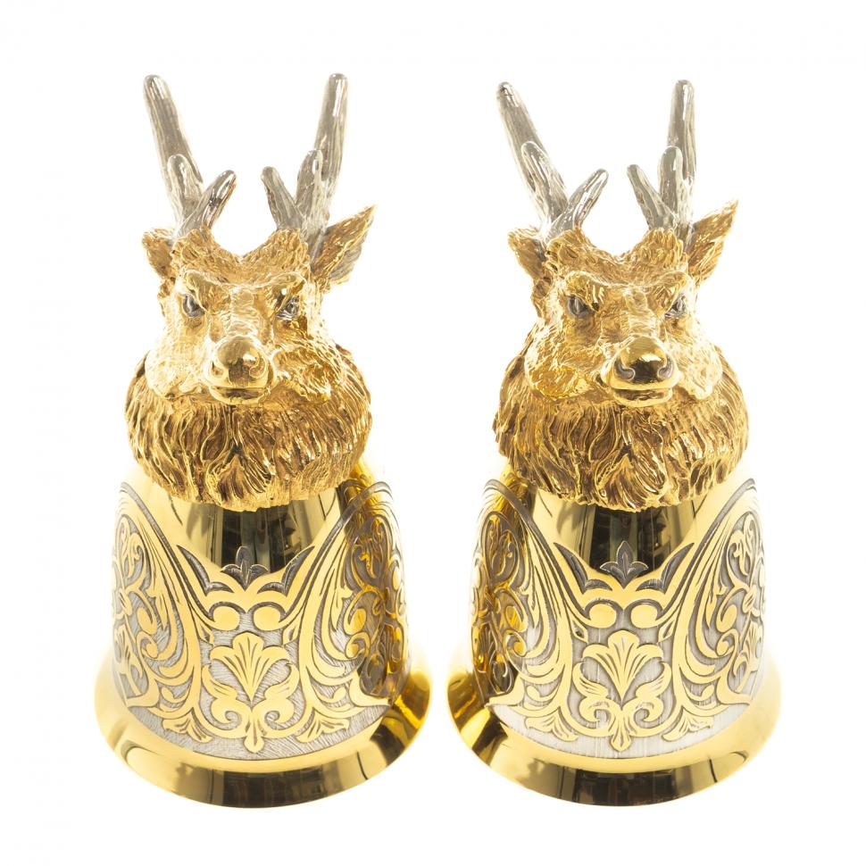 Стопки перевертыши "Олень" 70 мл 2 шт Златоуст фото 1 — 