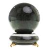 Сувенир "Шар антистресс" из темно-зеленого змеевика 10,5 см фото 4 — 