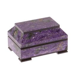 Ларец из чароита &quot;Праздничный&quot; 13х9х7,5 см — 