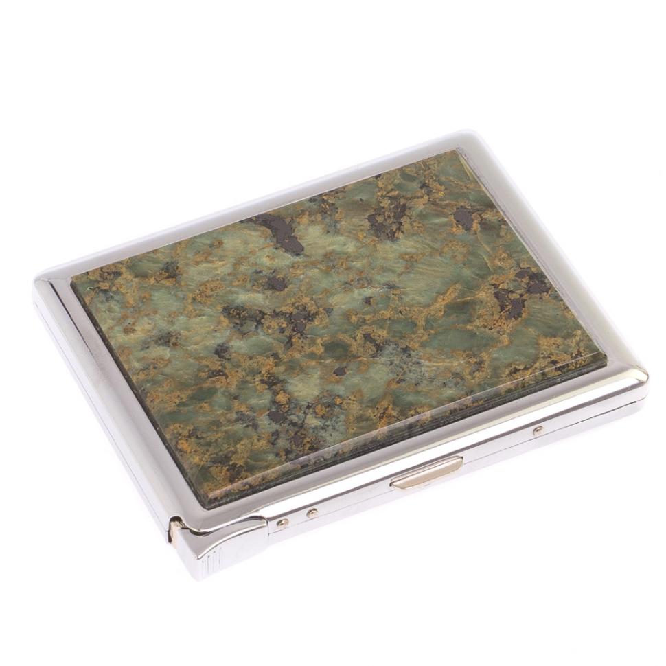 Портсигар 10 сигарет с зажигалкой камень офит фото 1 — 