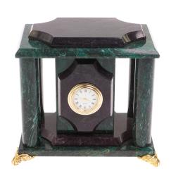 Часы из шабровского змеевика 17х12х17 см — 