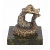 Статуэтка из бронзы на подставке из змеевика "Удав" фото 2 — 
