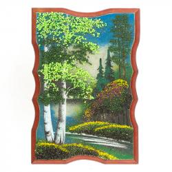 Панно прямоугольное &quot;Лето&quot; 22х15 см каменная крошка — 