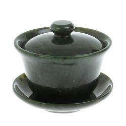 Гайвань из нефрита 9х9х7,5 см — 