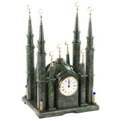 Часы &quot;Мечеть&quot; из камня змеевик большие — 