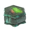 Каменная шкатулка "Хозяйка медной горы" змеевик 14х12,5х7 см фото 2 — 