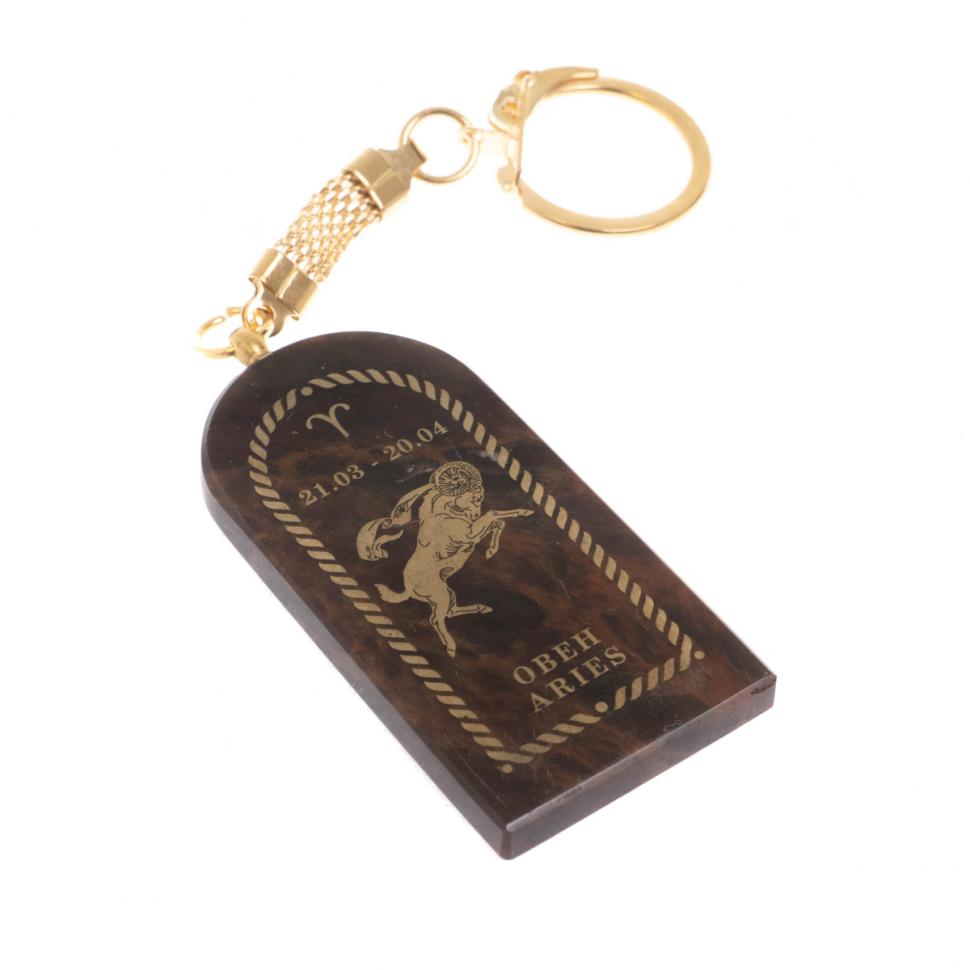 Брелок из обсидиана знак зодиака "Овен" фото 1 — 