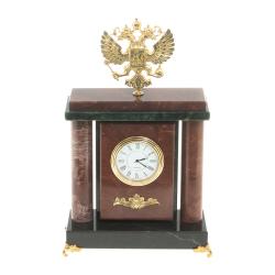 Настольные часы &quot;Герб России&quot; камень лемезит — 