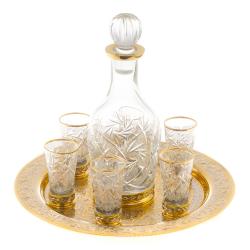 Водочный набор &quot;Юбилейный&quot; графин и 6 стопок на подносе — 