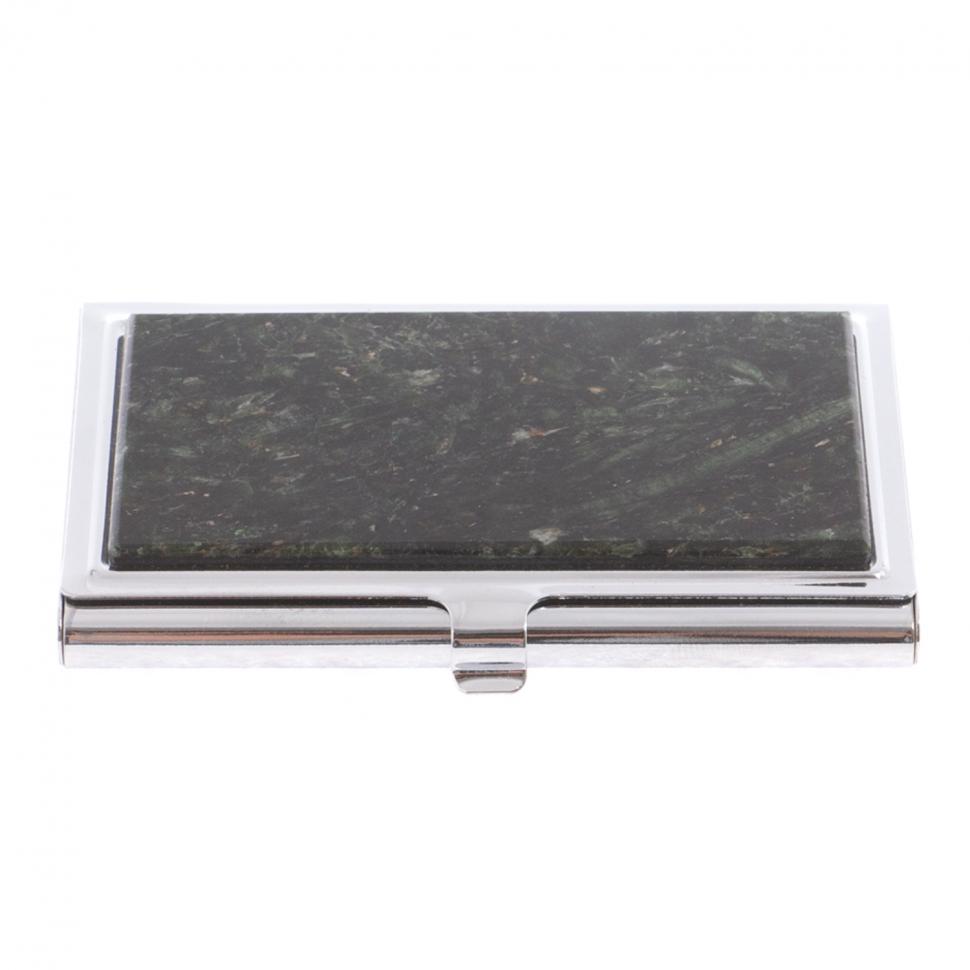 Карманная визитница из камня актинолит фото 1 — 