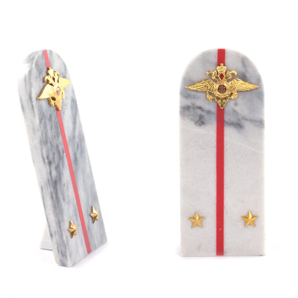Сувенир "Погон Лейтенант МВД" камень мрамор фото 1 — 