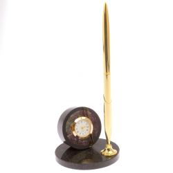 Часы настольные с ручкой камень эвдиалит — 