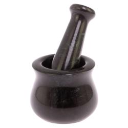 Каменная ступка из черного змеевика — 