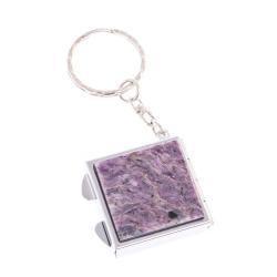 Складное зеркало брелок чароит квадратное — 