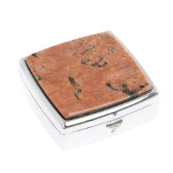 Таблетница на 2 отсека камень пегматит цвет серебро — 