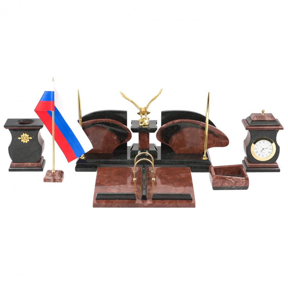 Настольный набор "Орел" из лемезита фото 1 — 