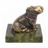 Статуэтка "Бегемот сидит" из бронзы и змеевика фото 2 — 