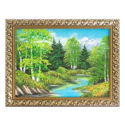 Картина &quot;Летний пейзаж&quot; багет 36х46 см, каменная крошка — 