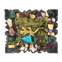 Магнит с ящерицей &quot;Урал&quot; змеевик — 