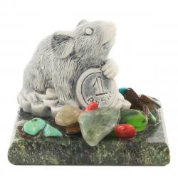 Сувенир &quot;Крыса с рублем&quot; из мрамолита — 