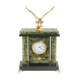 Настольные часы &quot;Горный орёл&quot; камень змеевик — 