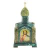 Шкатулка "Часовня" камень змеевик 14х14х24 см фото 1 — 