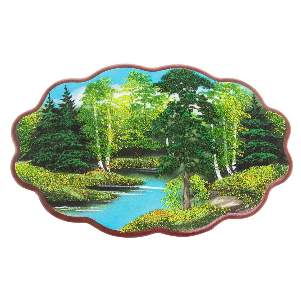 Панно из каменной крошки "Летний пейзаж" 45х29 см фото 1 — 