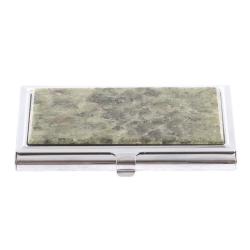 Карманная визитница из камня желтый апатит — 