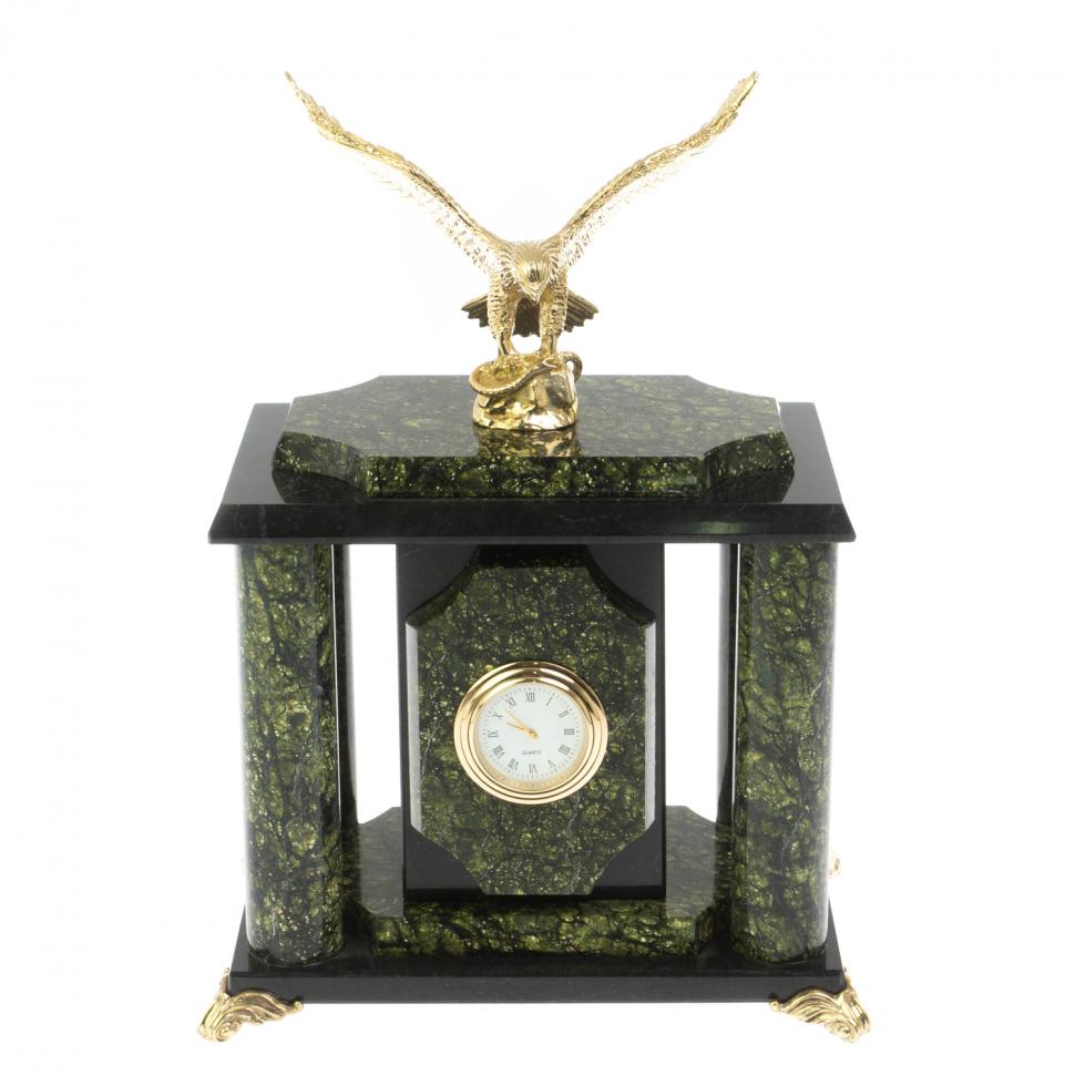 Часы "Орёл" из баженовского змеевика фото 1 — 