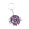Складное зеркало брелок чароит круглое фото 1 — 