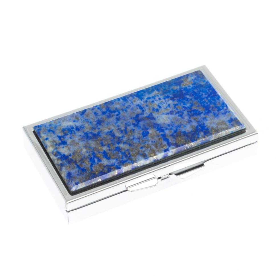 Таблетница на 7 отделений камень афганский лазурит цвет серебро фото 1 — 