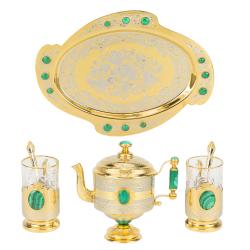 Чайный набор &quot;Малахитовый&quot; в подарочной коробке Златоуст — 