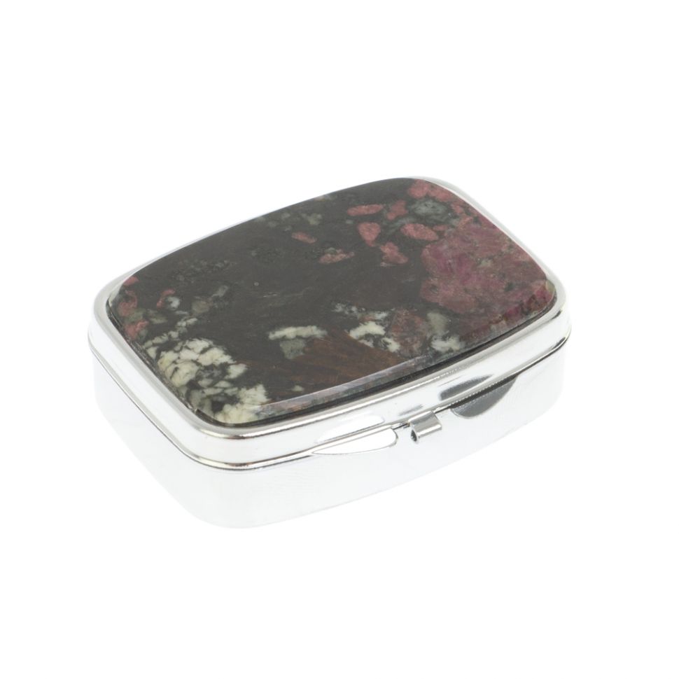 Таблетница на 2 отделения эвдиалит цвет серебро фото 1 — 